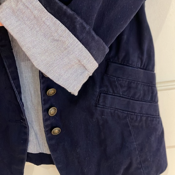 Express 3/4 sleeve blazer in classic navy - Picture 4 of 4